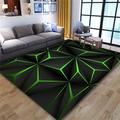 RUGMRZ Cheap Rug Kids Rugs For Bedrooms Girls Grey green carpet triangle geometric design living room accessories durable Short Pile Rug Small Rugs 120 x 160 cm