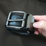 Coach Accessories | Coach | Harness Buckle Leather Embossed And Flat Leather Reversible Belt | Color: Black | Size: Os