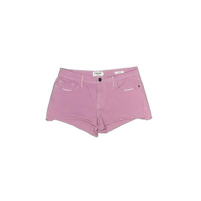 FRAME Denim Denim Shorts: Pink Hearts Bottoms - Women's Size 28