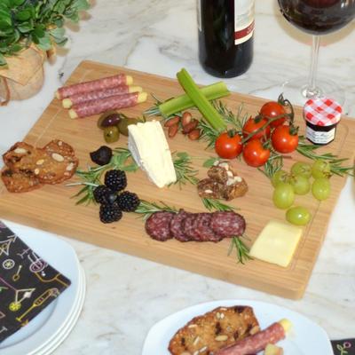 NCAA Nebraska University Cornhuskers Bamboo Cheese & Charcuterie Board