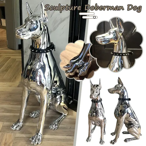 Wohnkultur Skulptur Dobermann Hund kleine Kunst Tiers tatuen Figur Raum