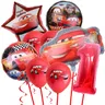 Cartoon Disney Cars Foil Balloons Kit Lightning McQueen 32 pollici numero Baby boy car Air Balloons