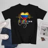 Unisex uomo Colombia En Mi Corazon Colombian Pride Tshirt Tees T-shirt donna ragazzi 100% cotone