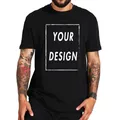 T-shirt unisexe 100% coton doux faites votre conception texte logo impression personnalisée