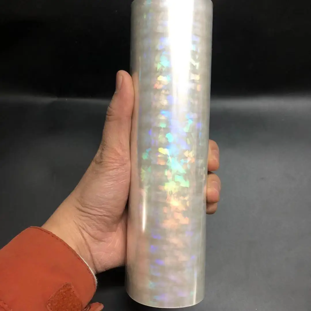 120M Holographische Transparent Heißprägefolie Papier Rollen für Laminator Wärme Transfer Laser Drucker Karte Handwerk Papier 21cm breite Image