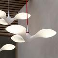 Lampes suspendues LED blanc mouette lumière salle à manger lampe suspendue lustre escaliers hall salon cuisine haut plafond éclairage hôtel oiseau fer et acrylique, dimmable avec télécommande