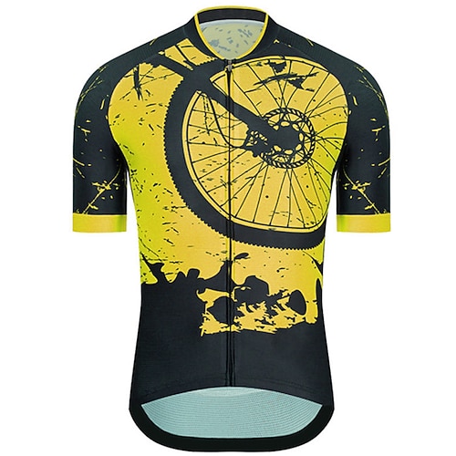 Herren Radtrikot Grafik Lustig Kurzarm Fahhrad Trikot Oberteil mit 3 Gesäßtaschen Mountainbike MTB Straßenradsport Schnelltrocknend Reflektierende Streifen Rückentasche Feuchtigkeitsableitend Sport Image
