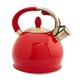 Whistling Kettle 3.5L Stainless Steel Kettle High Capacity Gas Whistle Kettle Induction Cooker Teapot Thicken Kettle Whistling Kettle Stainless Steel Kettle (Color : Rosso, Size : 19.5 * 23cm)