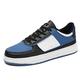 HJBFVXV Men's Espadrilles Casual Sneakers for Men Women Breathable Vulcanize Shoes Lace Up Thick Sole Couple Skate Shoes (Color : Black Blue, Size : 6.5 UK)