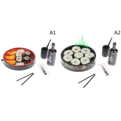 1pc Puppenhaus Miniatur Janpanese Sushi Reis für Puppenhaus Dekor so tun als ob Essen