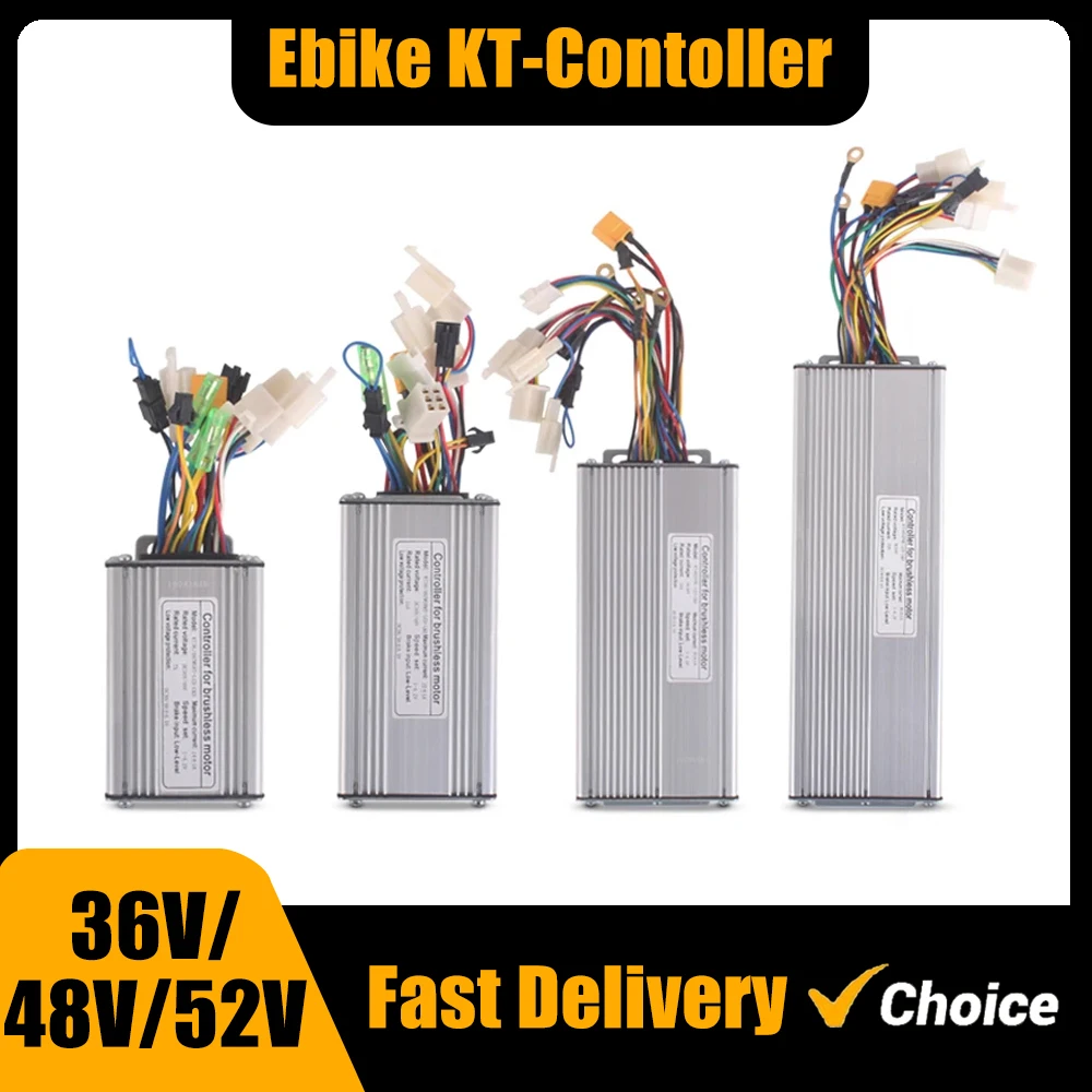ChamRider, Sensorloser Sinus-Elektrofahrrad-Controller, KT-Controller, Dual-Modus, 36 V, 48 V, 250 W, 350 W, 500 W, 750 W, 1000 W, 1500 W Image