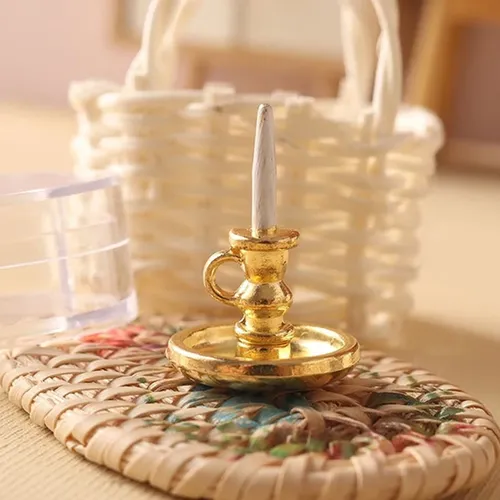 Antike Puppenhaus Miniatur Kerzenhalter Kerzenhalter Modell Wohnkultur Kinder so tun als würden sie
