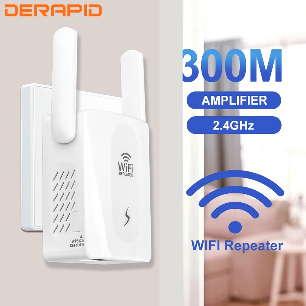 300Mbps WiFi Repeater Extender Verstärker WiFi Booster Wi-Fi Signal 802.11N Long Range Wireless Access Point Repetidor Einfaches Set Image