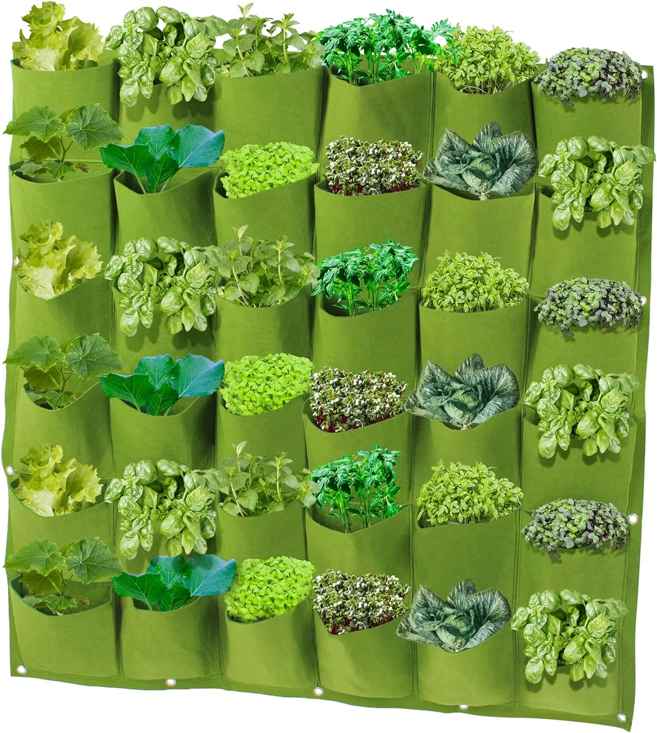 Pflanzenwachstumsbeutel, vertikaler Wandpflanzer aus Filz für den Außenbereich, Kräuter, Gemüse, hängender Gartenpflanzenhalter für Geländer, Balkon, Zaun