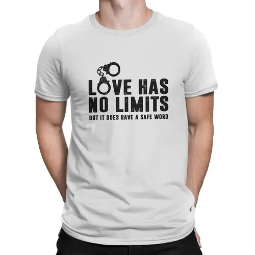 BDSM Herren T-Shirt lieben keine Grenzen aber hat sichere Wort Mode Polyester T-Shirt Harajuku