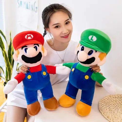 40-50cm Super Mario Plüsch Puppe Spielzeug Bruder Bros Luigi weich gefüllte Kissen Super mario