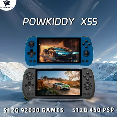 POWKIDDY-Console de jeu rétro X55 système Open Source mini lecteur vidéo ryit PSP électronique