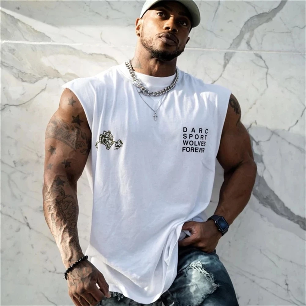 Estate NUOVI uomini di marca canotte da palestra allenamento fitness bodybuilding camicia senza maniche esercizio maschile canottiera in cotone canottiera sportiva