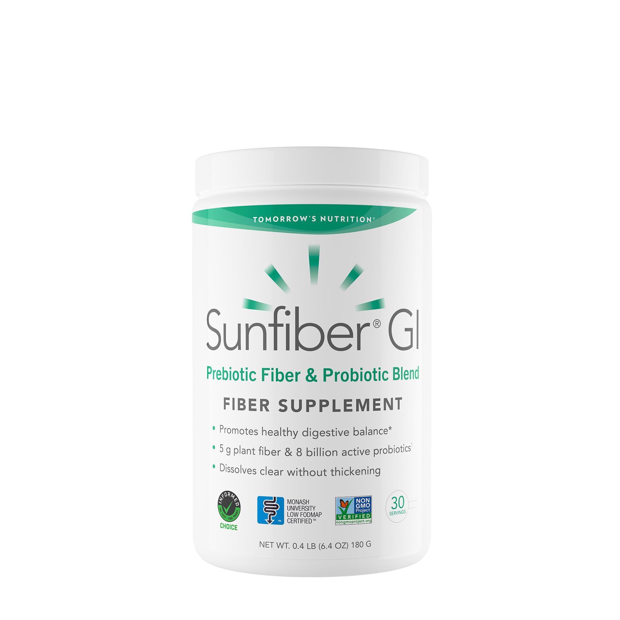 Sunfiber® Gi Prebiotic Fiber & Probiotic Blend Healthy - 6.4 Oz. (30 Servings)