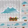 1set Top Curtain + Bottom Curtain, White Lace Curtain Coffee Curtain Small Curtain Window Treatment For Cafe Office Kitchen Living Room Study Home Decor