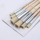 6pcs Stencil Brushes Set Bristle Hair Wooden Handle Paint Brushes Perfect For Students Diy Crafts Painting