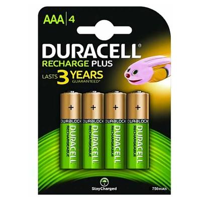 Aaa wiederaufladbare Batterien 750 mAh, Packung mit 4 Stück - Duracell