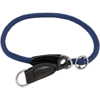 Hundehalsband Retrieverhalsband Dressurhalsband Dunkelblau Länge 65 cm, Durchmesser 1 cm - blau