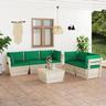 Maison du'Monde - Set Divani da Giardino su Pallet 6 pz con - Groen