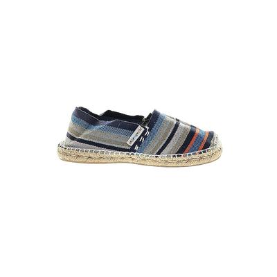Alpargatas Flats: Blue Stripes Shoes - Women's Size 36