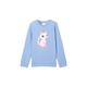 TOM TAILOR Mädchen Kinder Sweatshirt mit Katzen-Print, 11530 - Calm Blue, 116/122