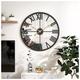 Wall Clocks for Living Room Decorative Wall Clocks for Decor Mirrored Modern Wall Clock with Roman Numerals Frame Large Clocks for Wall Home Decoration 50 cm