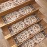 Step Carpet Boho Style Non-Slip Carpet Stair Treads for Kids Elders and Pets Ethnic Design Stair Tread Mats