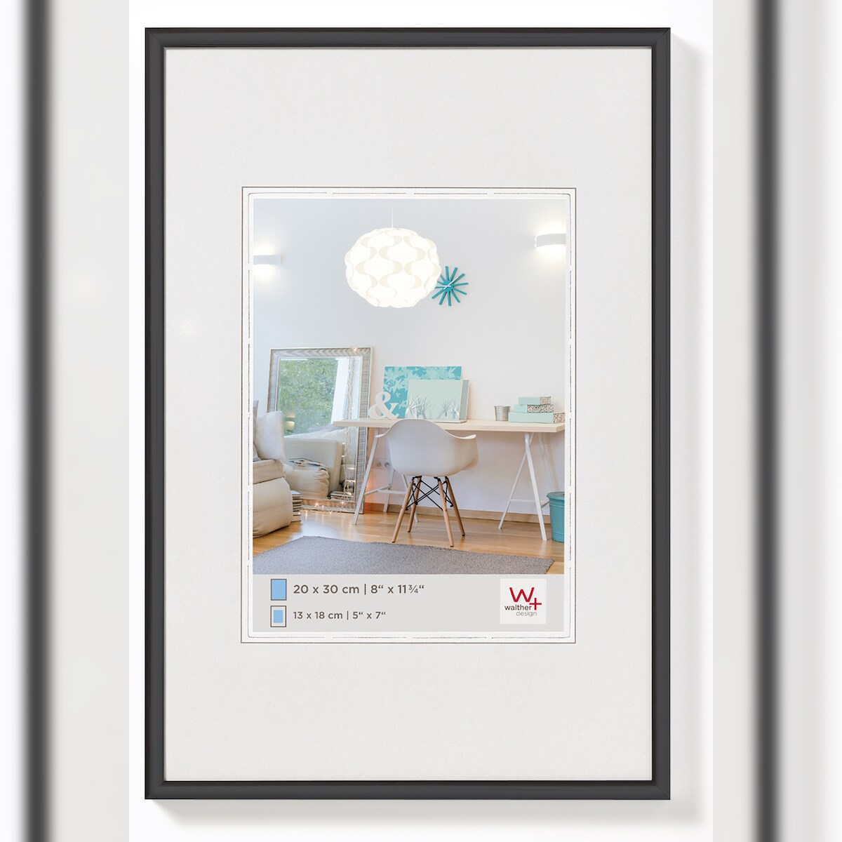 walther + design Lifestyle Kunststoff Bilderrahmen 42X59,4 cm SCHWARZ Image