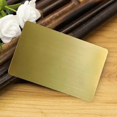Metal NFC Card: 215chip,504B, 13.56MHZ Read/Write, Laser-Printable，one side is metal and one side is pvc