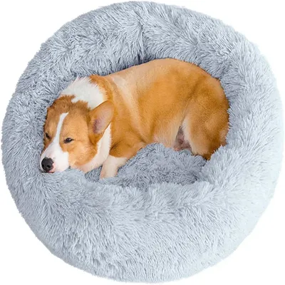 40-110cm Round Pet Bed for Large Dog Bed Super Soft Cat Bed Long Plush Dog House for Medium Dog