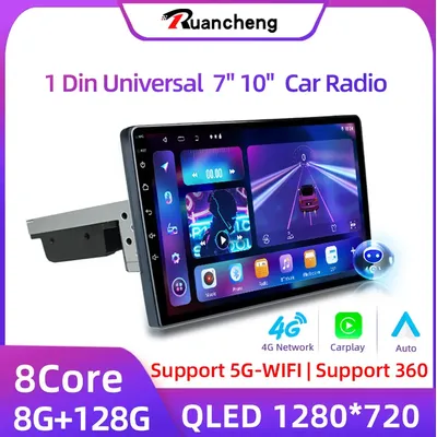 7'' 10'' 8Core Android 11 1Din Car Multimedia CarPlay 5G Universal Navigation GPS 1 DIN Headunit Auto Radio Audio Stereo dvd