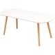Dazhom - Table Basse ovale Table d'appoint Design Moderne Table de Salon en Bois 110×50×45cm
