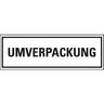 Dreifke® Verpackungskennzeichen UMVERPACKUNG, ökologische Folie, 147x50mm, 500/Rolle