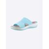 Pantolette JANA, Damen, Gr. 41, blau (eisblau), Textil, sportlich, Schuhe