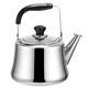 Whistling Kettle Kitchen Stove Top Whistling Tea Kettle 304 Stainless Steel Teapot Water Kettle with Anti-Heat Handle Kettle Stainless Steel Kettle (Color : Stainless Steel Color, Size : 5L)