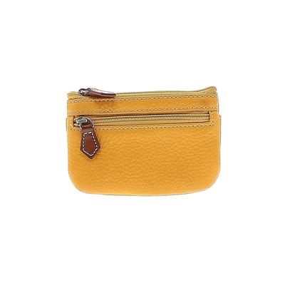 Leather Coin Purse: Yellow Clothing