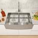 CASAINC 33" L x 22" W Double Basin Farmhouse Kitchen Sink w/ Accessories 10.0 H x 33.0 W x 22.0 D in grayStainless Steel in Brushed | Wayfair