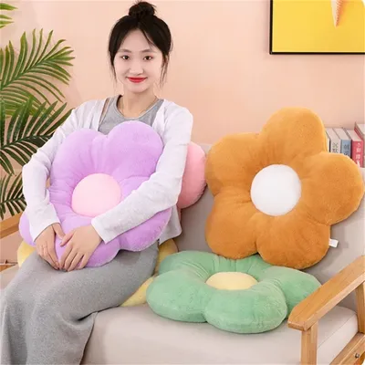Blumen-Plüsch-Wurfkissen, weiche Pflanze, Sonnenblume, Stuhlkissen, Schlafzimmer, Wohnzimmer, Image