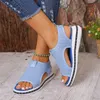 Frau Elastische Stricken Casual Sandalen Schuhe Sommer Weibliche Keile Plattform Sandalen Strand Sport Plus Größe 43, Alias Mujer