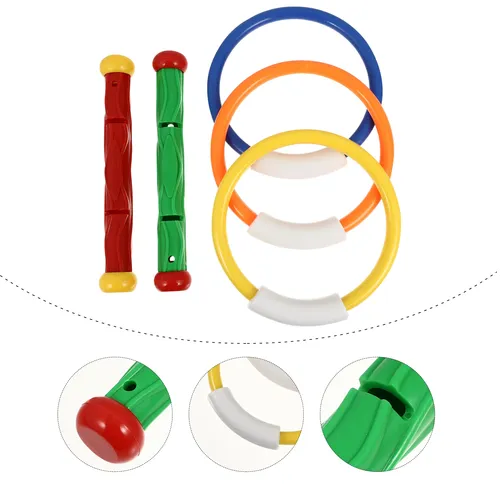 5 Stück bunte Tauch stöcke Pool Waschbecken Tauch ring Spielzeug Schwimmbad Spielzeug für Kinder