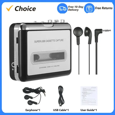 Cassette USB Capture Cassette Convertisseur de Tape-to-MP3 en Ordinateur HiFi Qualité Sonore Mega