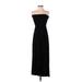 Promesa U.S.A. Casual Dress - Maxi Strapless Strapless: Black Solid Dresses - Women's Size Small