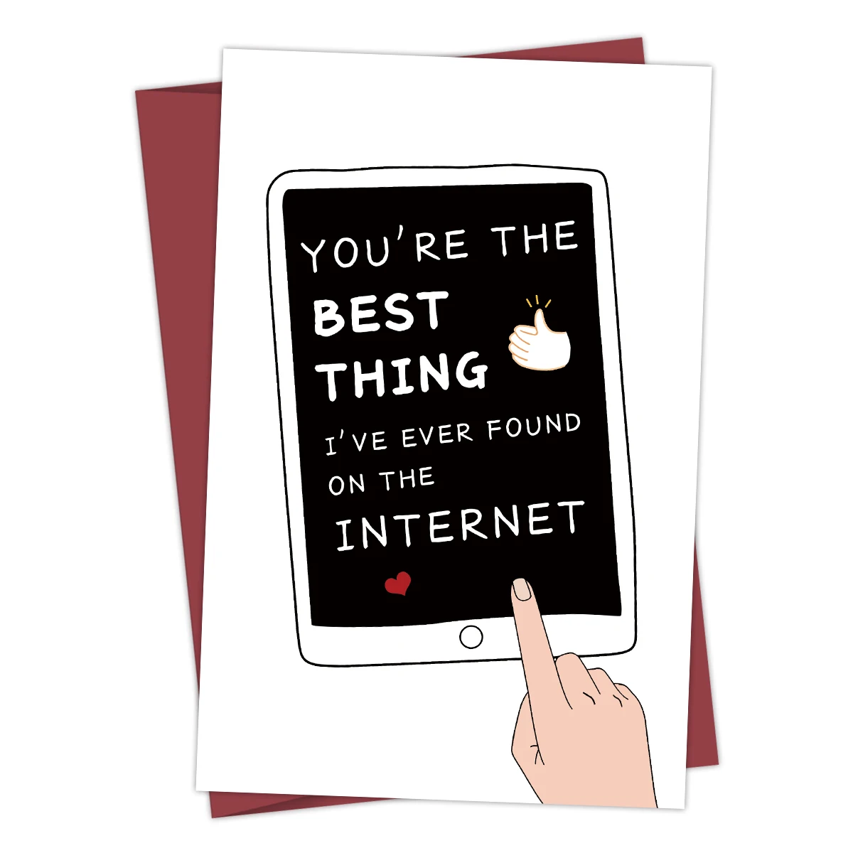 1 x Jubiläumskarte für Freundin, lustige kreative Valentinstagskarte, Internet-Dating-Valentinstag-Geschenkkarten Image