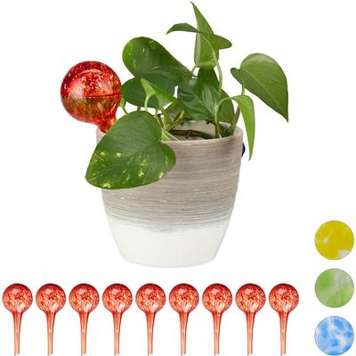 Relaxdays - 10 x Bewässerungskugel im Set, dosierte Bewässerung Pflanzen u. Blumen, Gießhilfe Büro, Image