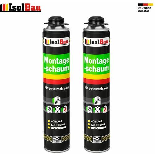 Pistolenschaum 2 Dose x 750 ml Montageschaum Bauschaum hohe Qualität Schaum